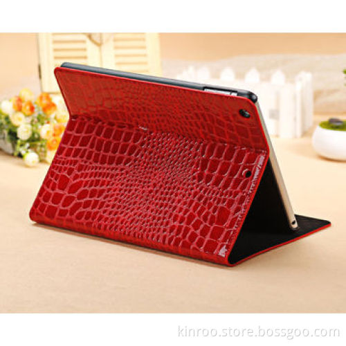 Easel case with croco finish PU